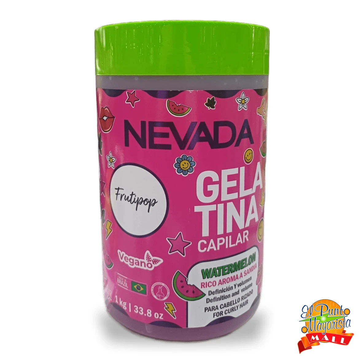 Gelatina Capilar Nevada Frutipops Watermelon