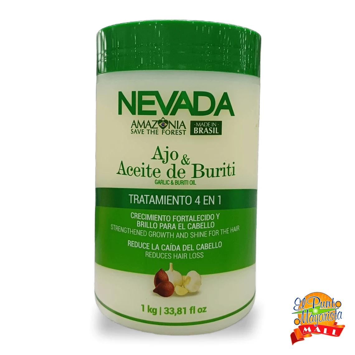 Tratamiento Capilar Nevada Ajo & Aceite de Buriti 4 en 1