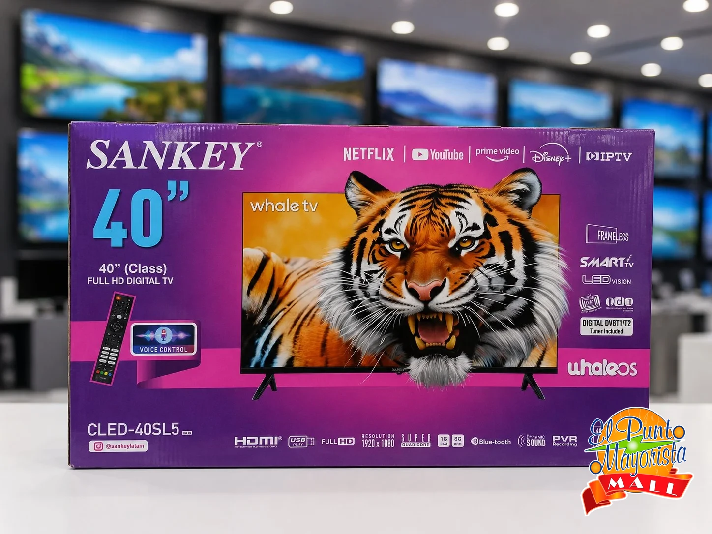 Smart TV Sankey 40" Full HD Whale TV Frameless CLED-40SL5