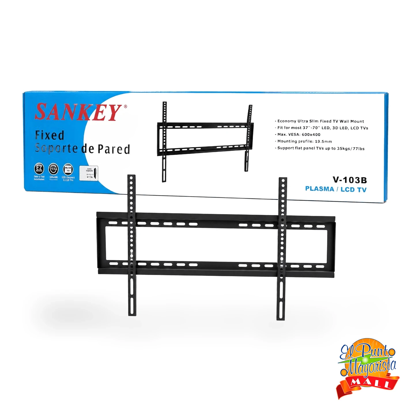 Soporte de Pared Fijo para TV Sankey 37"–70" – Ref. V-103B