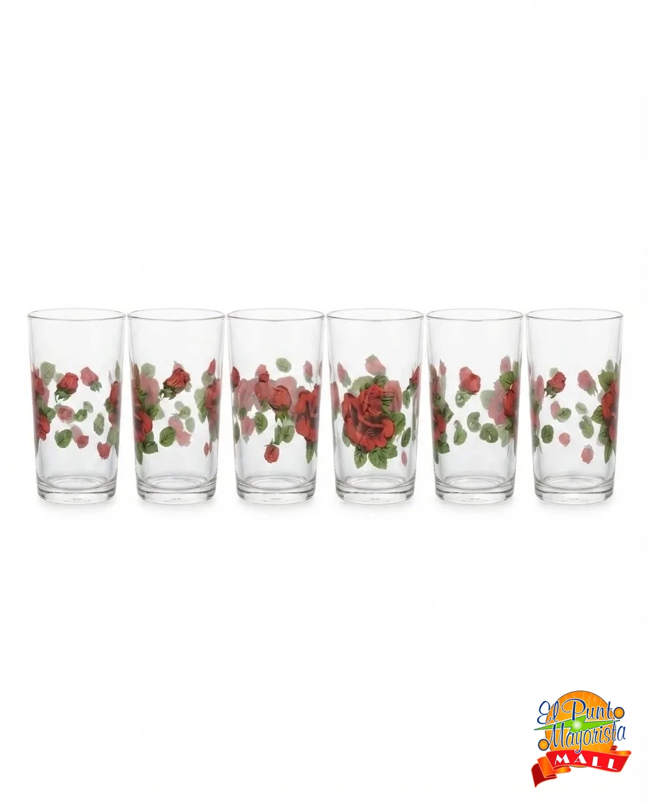 Juego de Vasos de Vidrio Lotus Home Collection