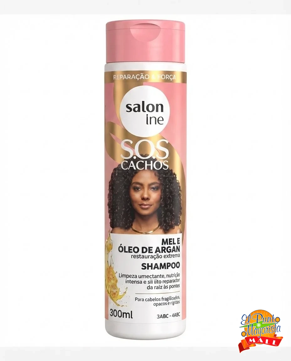 Salon Line S.O.S Cachos – Shampoo Miel y Aceite de Argán