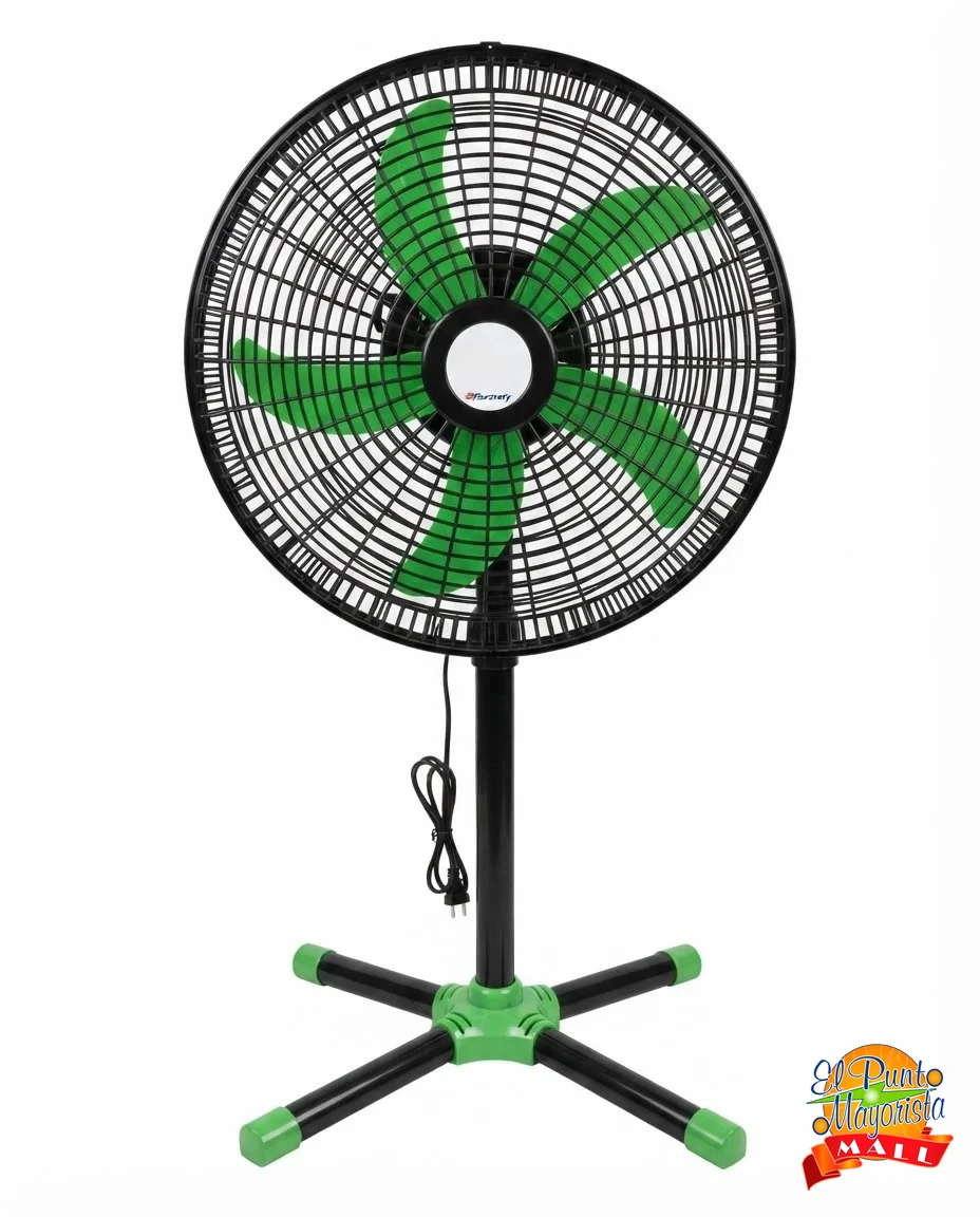 Ventilador de pedestal de alto rendimiento (verde y negro)